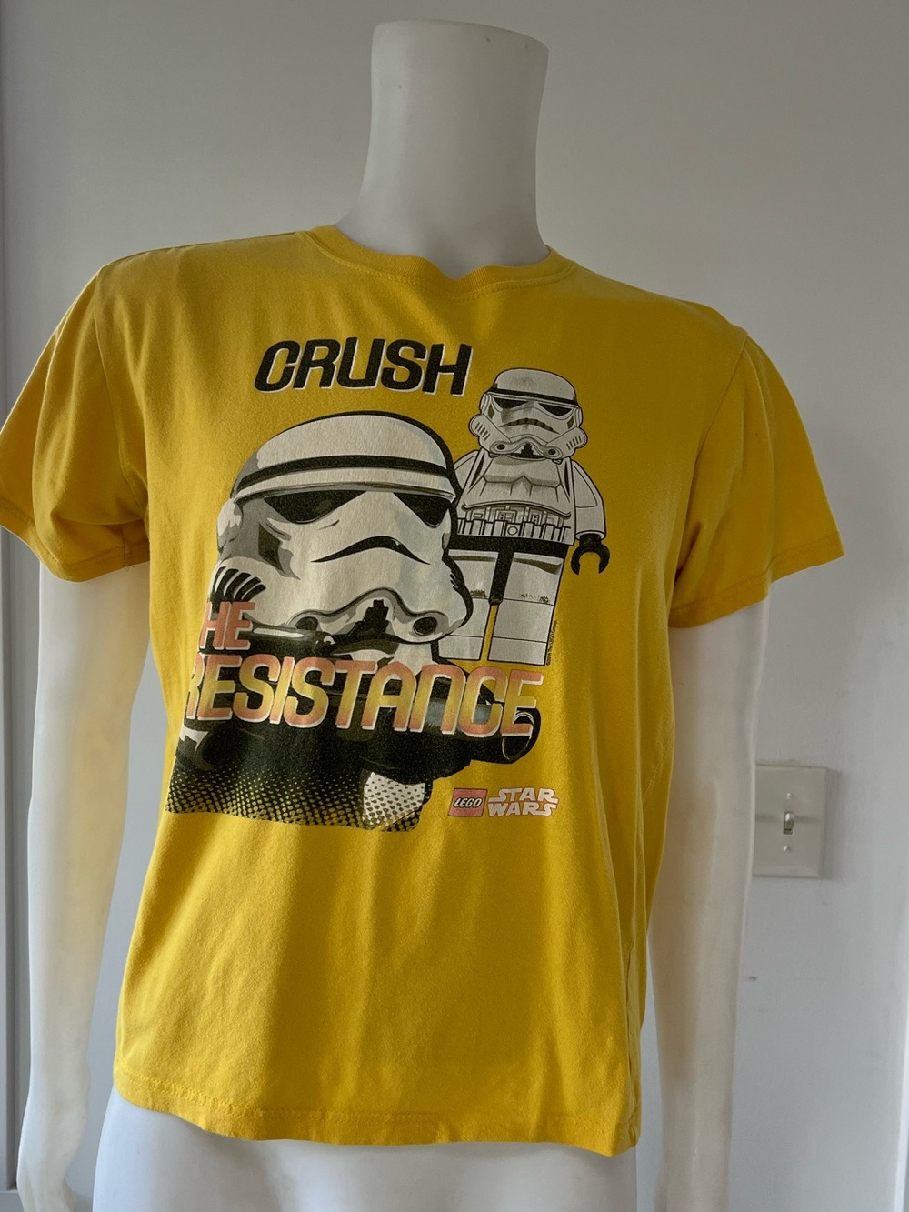Men’s graphicTee Lego Star Wars Yellow 'Crush The Resistance' Medium